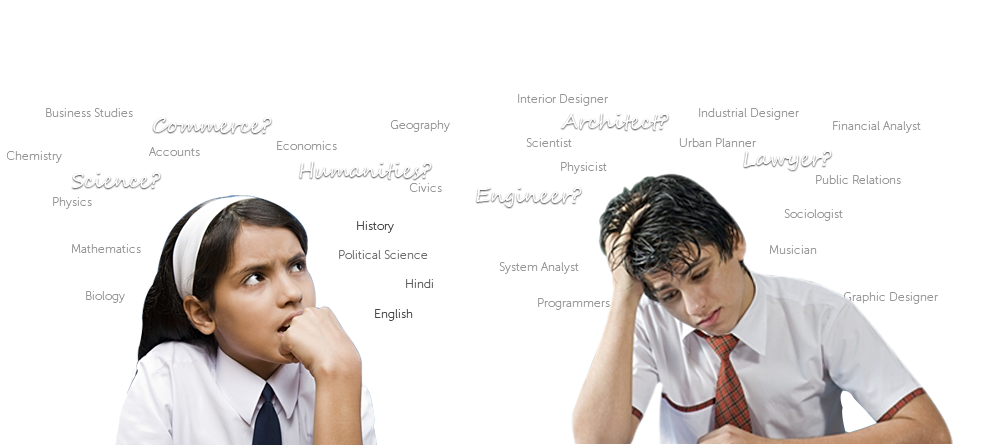 confused about which stream to choose in class XI or which profession to pursue after class XII?